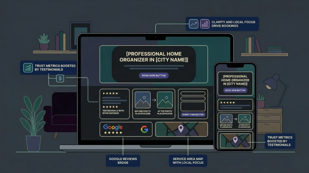 Infographic comparing an AI website builder to a complex, costly traditional process.