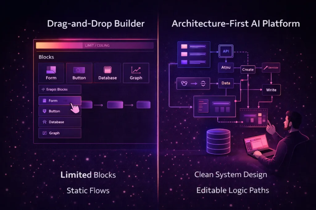 AI Driven Architecture vs. Traditional Drag and Drop