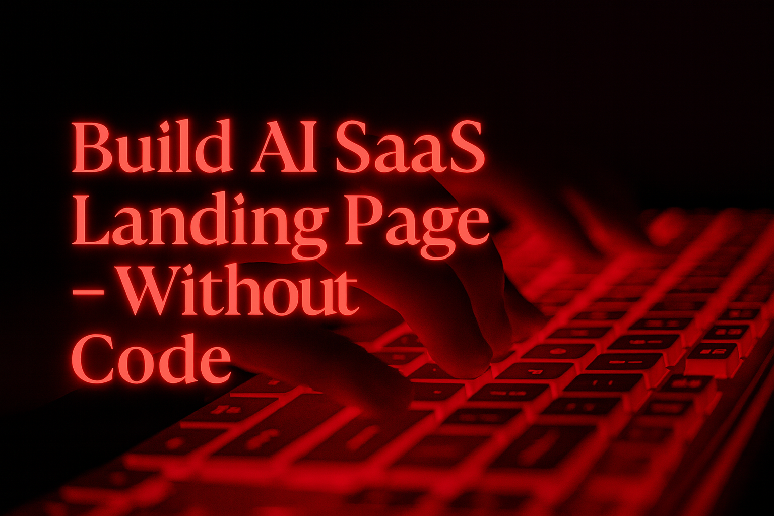 AI SaaS landing page