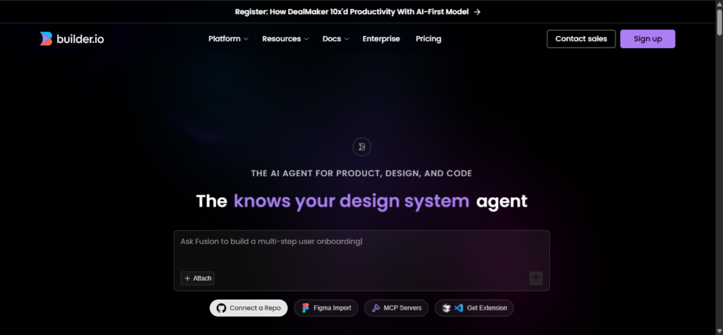 official site of Builder.o screenshot
