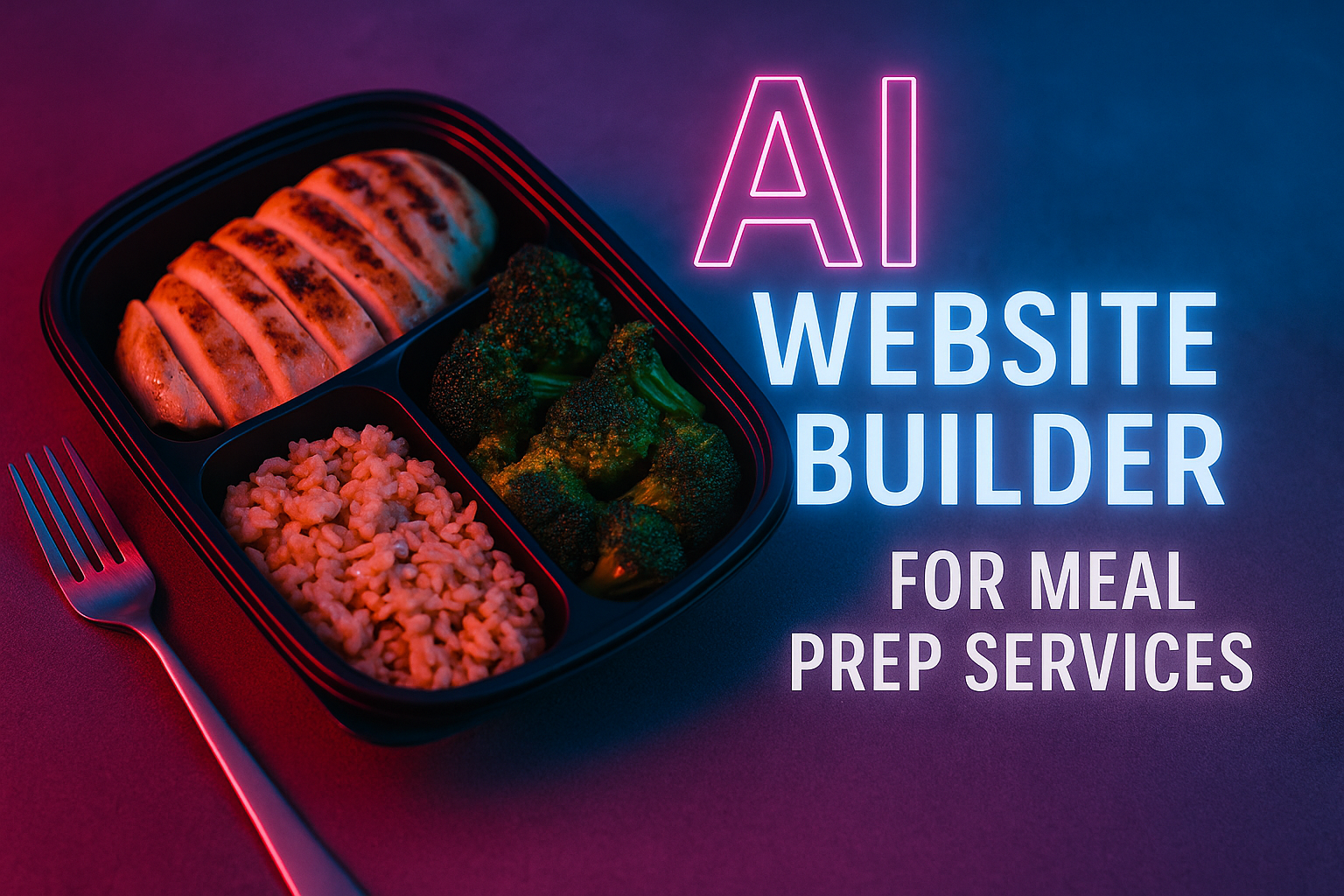 AI website builder for meal prep