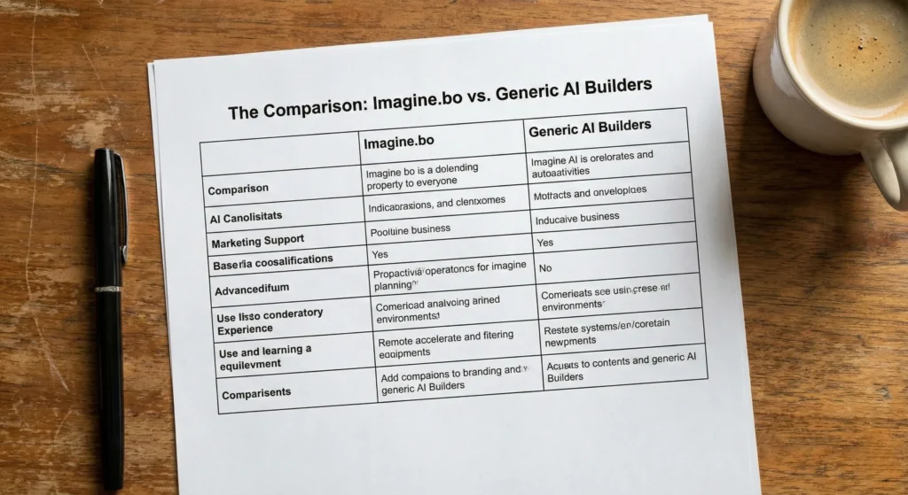 The Comparison: Imagine.bo vs. Generic AI Builders