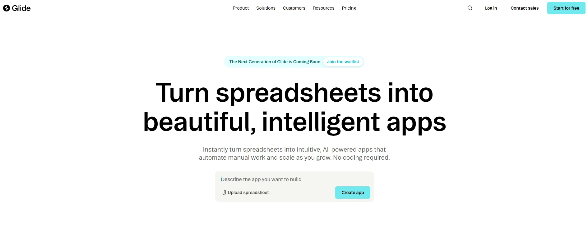 Spreadsheets transformed into intelligent apps