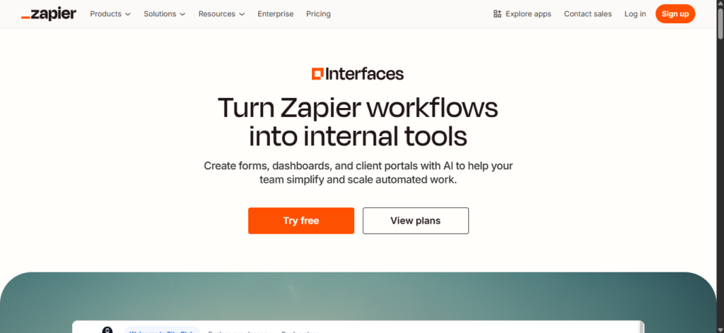 it's official website screen shot zapier