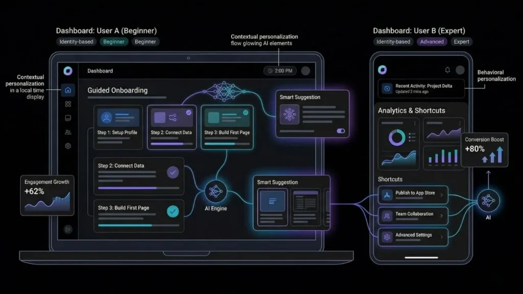 ai powered adaptive dashboards showcasing contextual