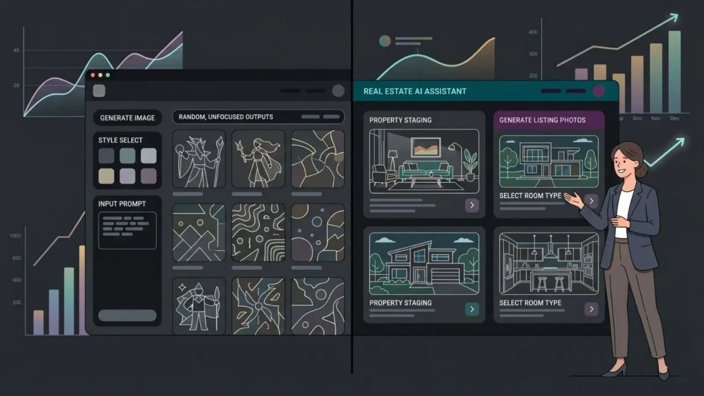 comparison between general purpose ai image generation