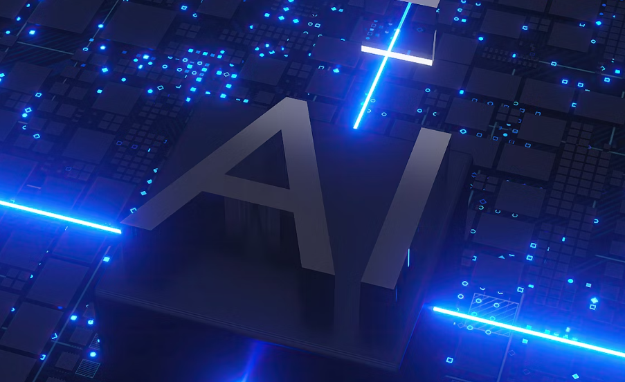 AI chip on a circuit board