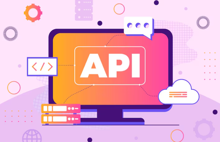 Colorful illustration of API concept 