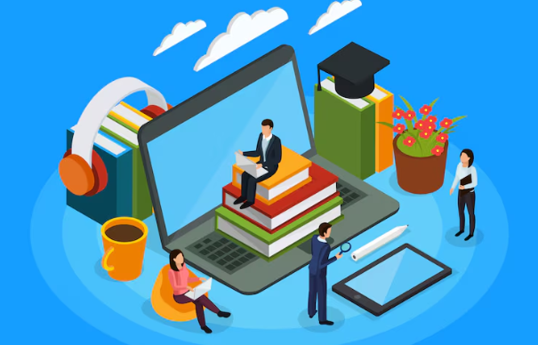 Education and technology themed illustration.