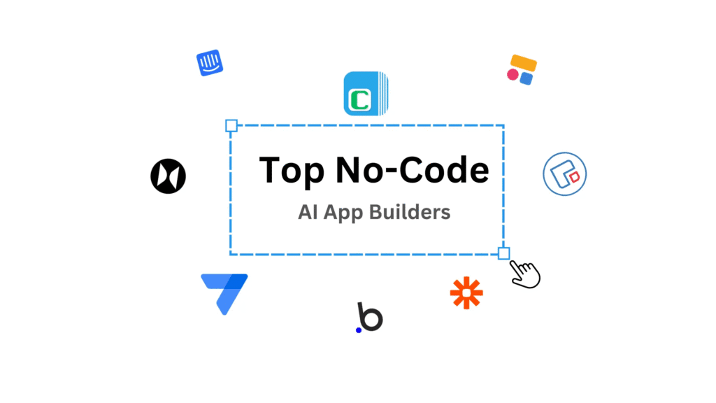 Top no-code AI app builders graphic