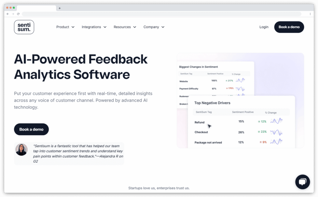 AI-powered analytics transforms customer feedback into clear business insights.
