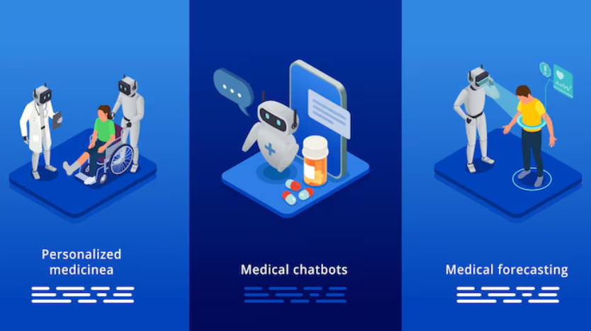 Business professionals analyze AI-powered data on a tablet for decision-making.