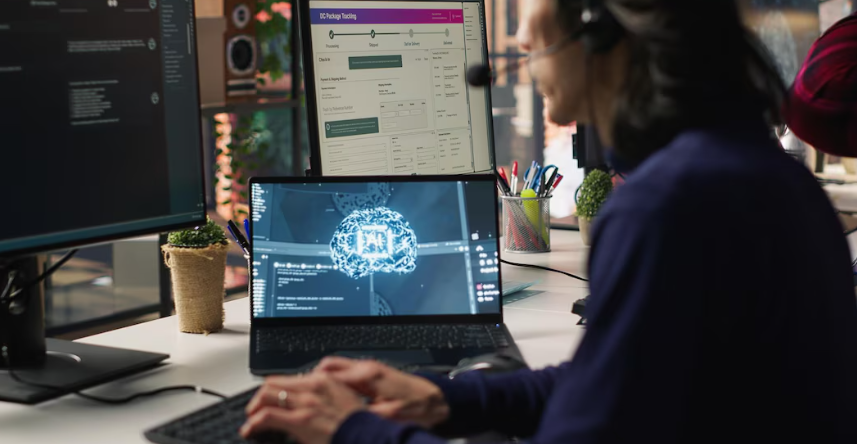Engineer testing AI applications in real-time