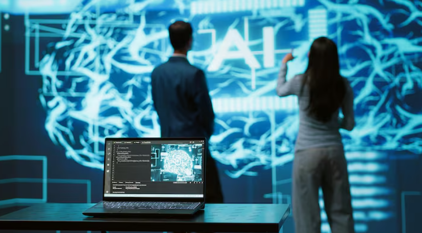 Team analyzing advanced AI systems
