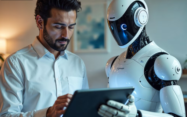 a robot teach humans about creative entrepreneurs building with ai and no-code