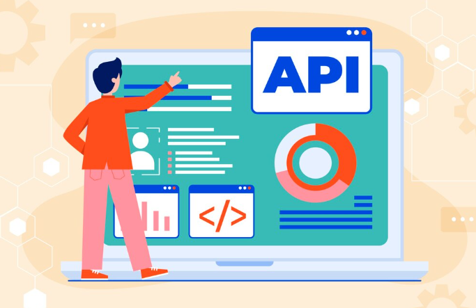 Person interacting with API data visualization