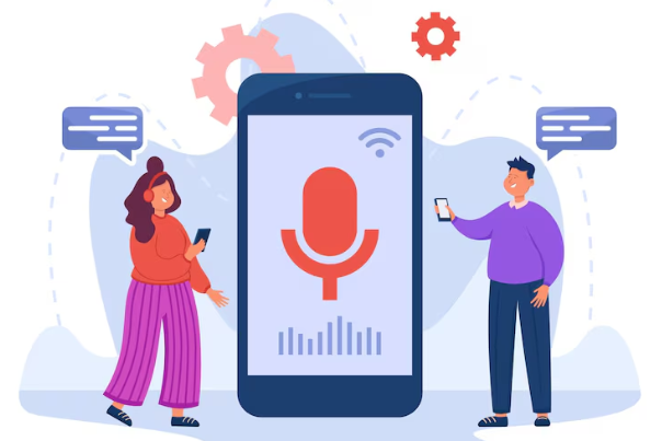 Voice recognition technology illustration