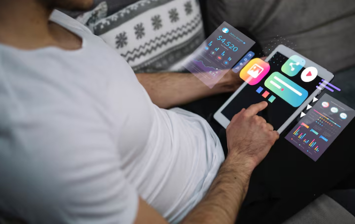 Focused programmer with headset working on API development.