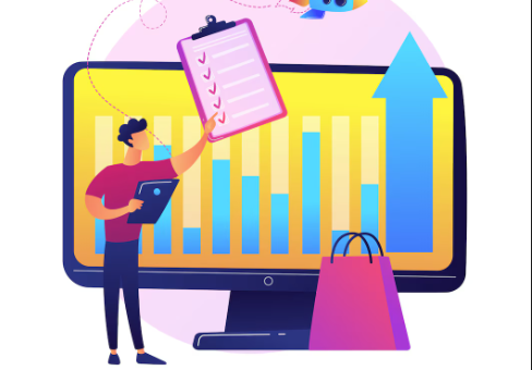 Person analyzing growth data on screen