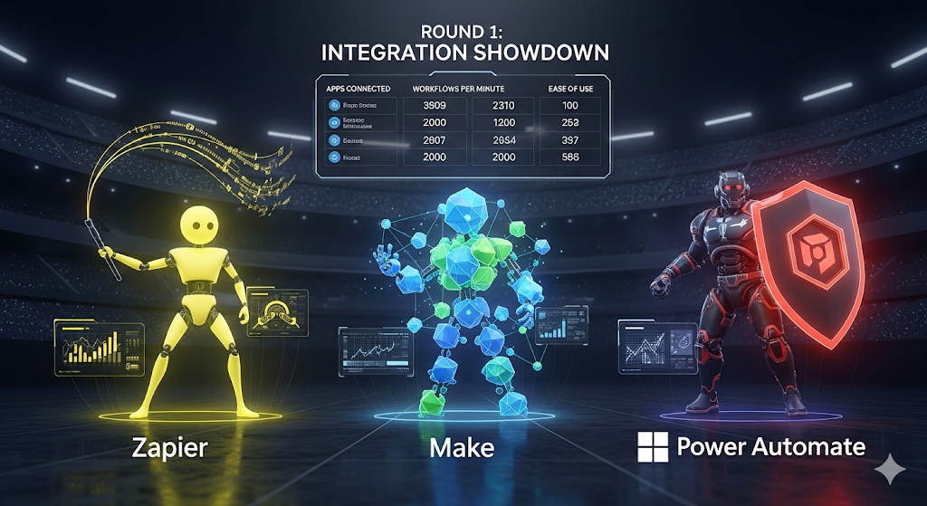 Zapier vs Make vs Power Automate