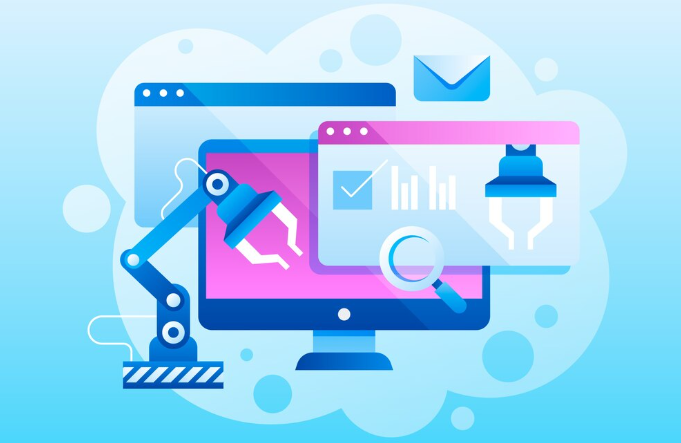 Digital workspace with tools and graphs