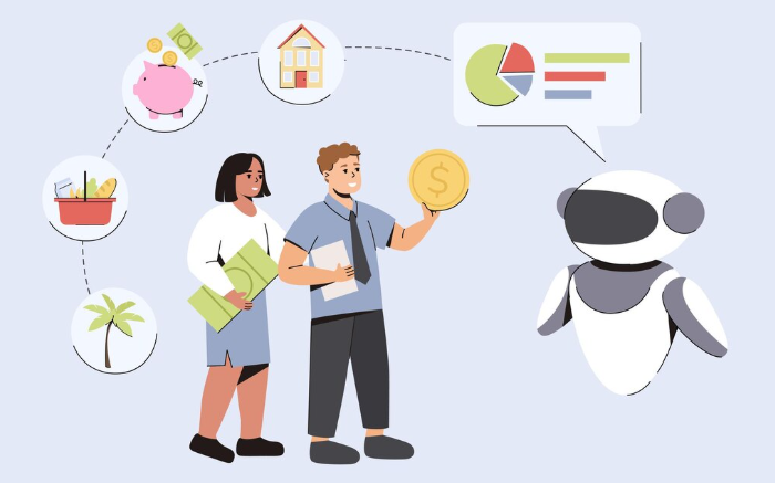 People interacting with a robot advisor