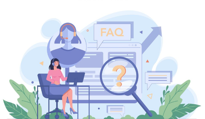 Woman assisting with FAQ inquiries