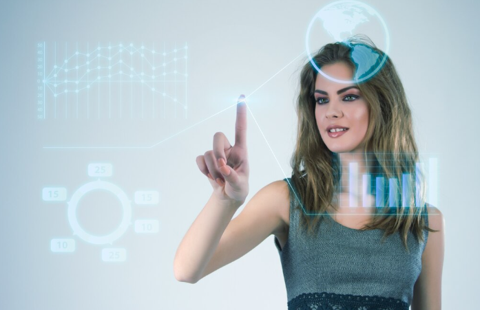Interacting with digital data interface.