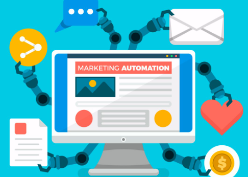 Robots managing marketing automation tasks and Best AI Content Generator for Blog Posts.