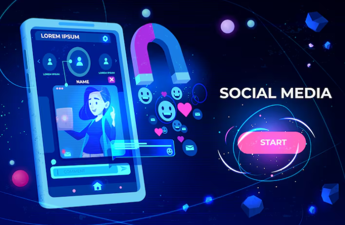 Smartphone with social media elements and Social Media