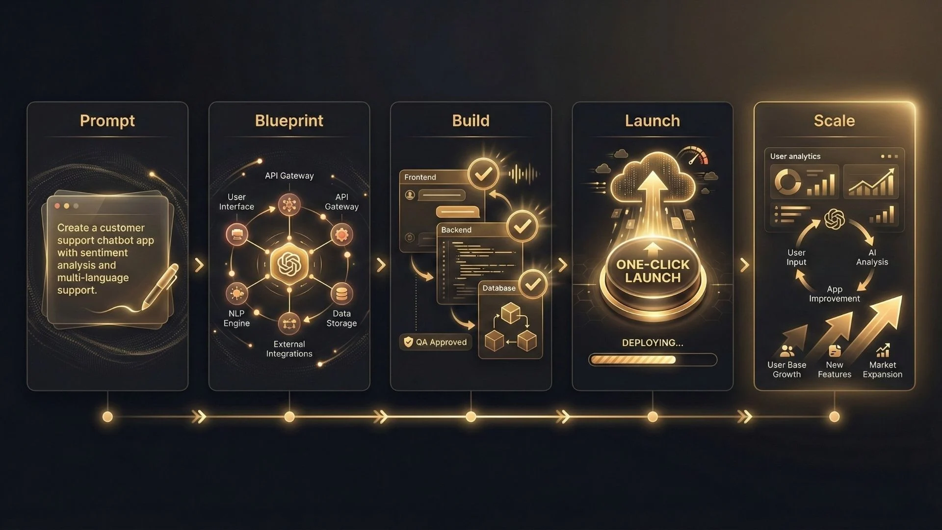 Workflow for building customer support app