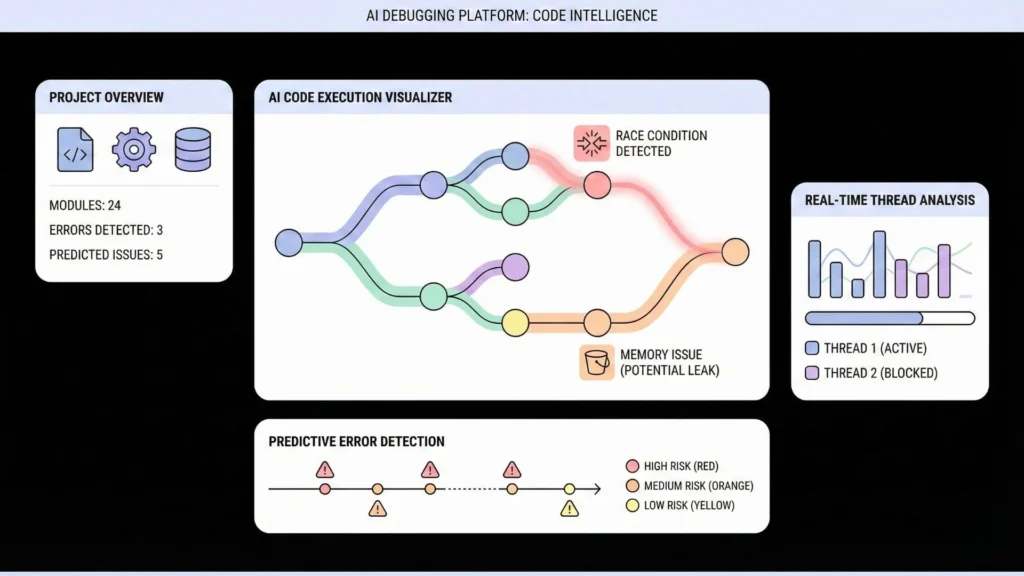 AI debugging platform visualizing execution flow and runtime issues
