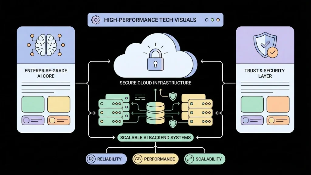 Enterprise-grade AI infrastructure with secure cloud backend