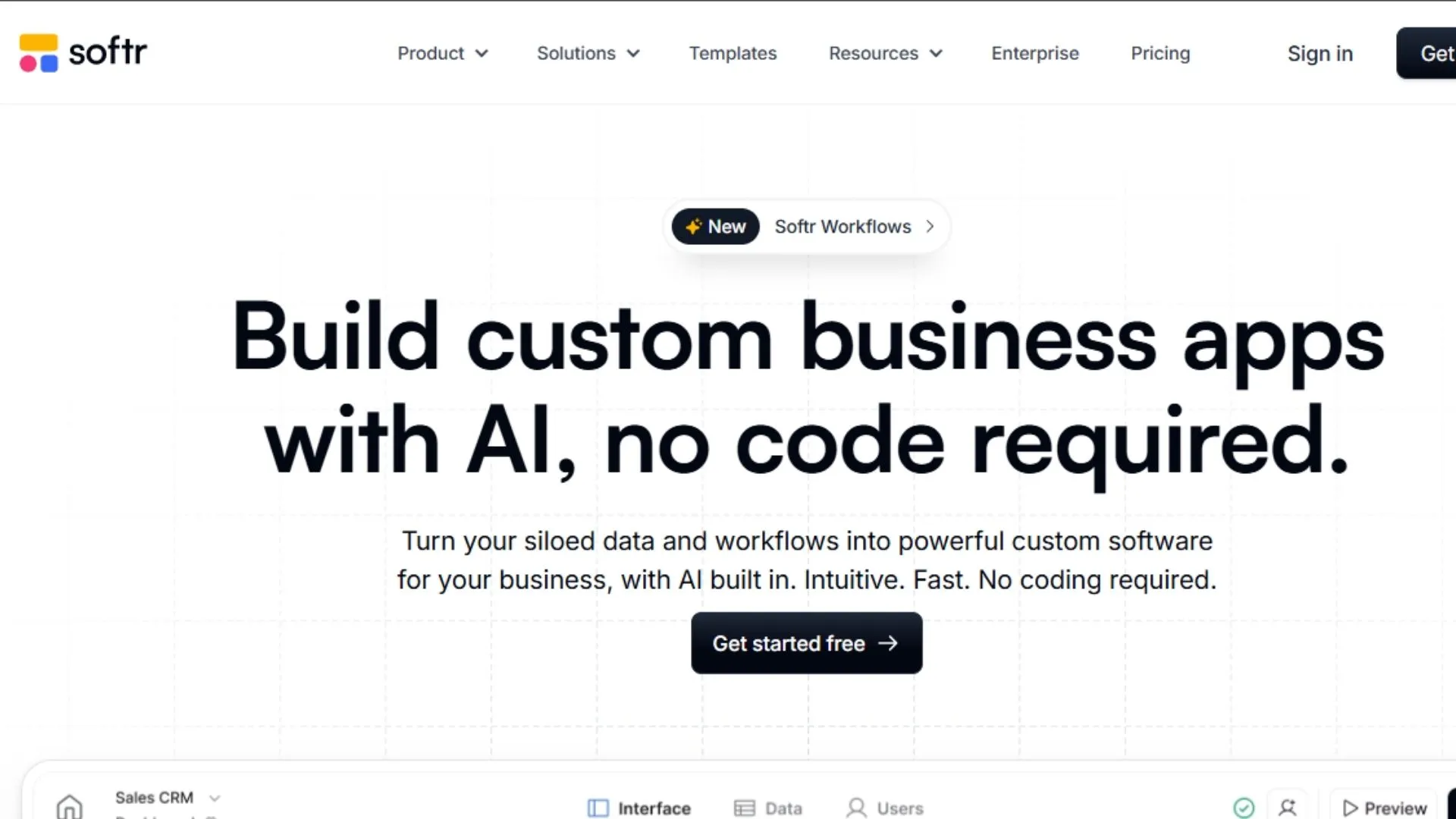 screen shot of oficial website of