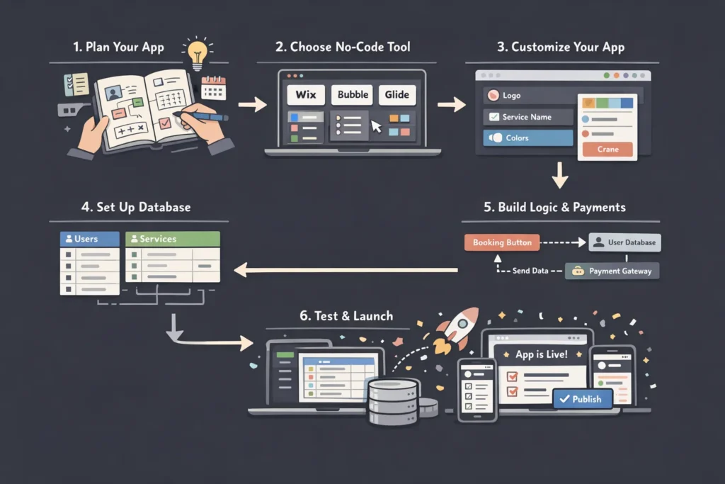 Step by Step Guide: How to Build a Booking or Scheduling App in Minutes