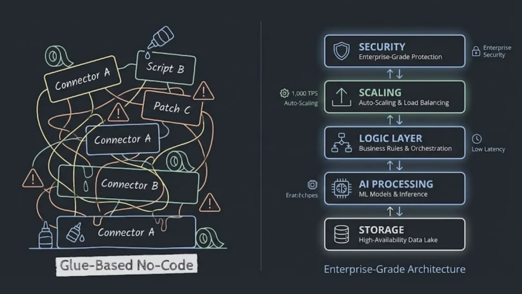 infographic image of SDE Level Architecture Why No Code