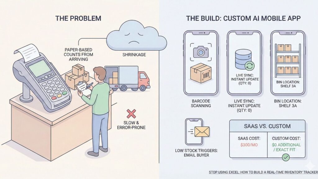 infographic image of The Real-Time Inventory Tracker