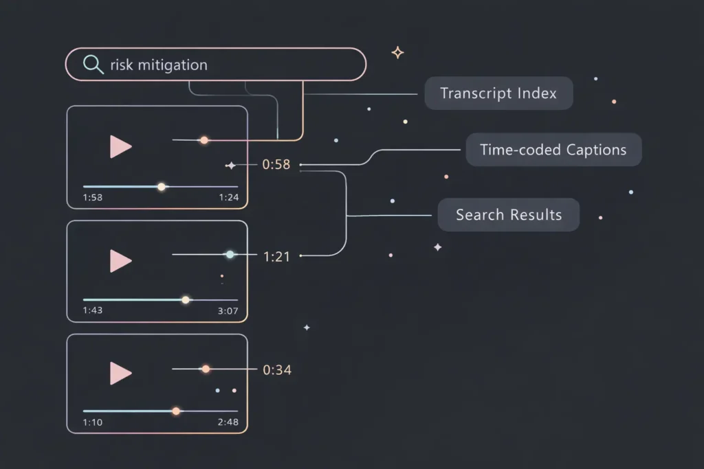 infographic image of What Is a Searchable Video Archive