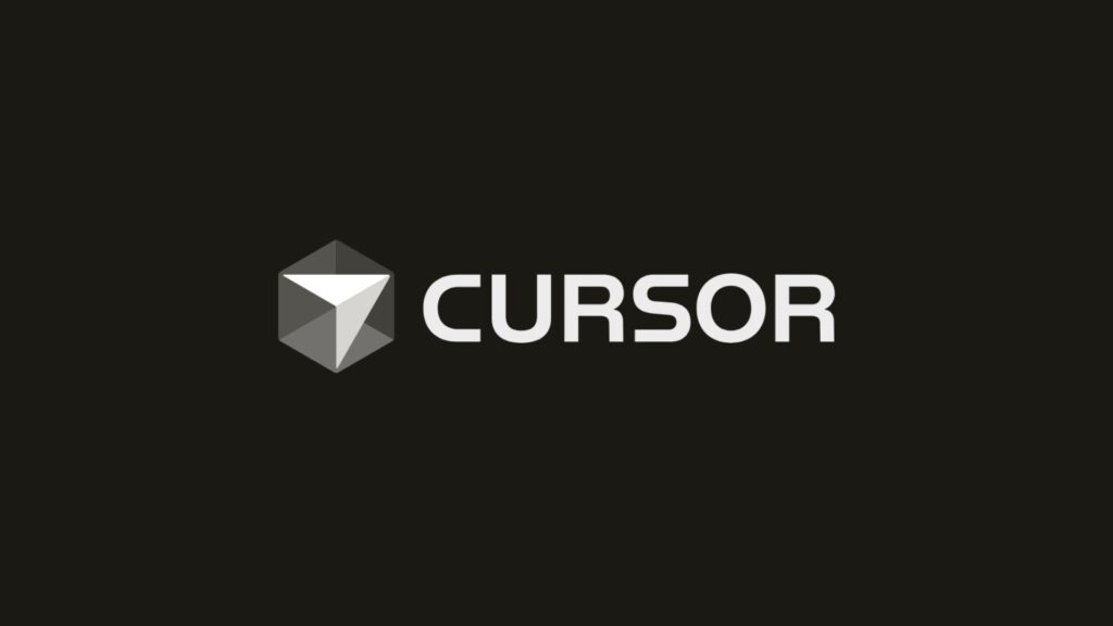 Official logo of the Cursor AI code editor on a dark background, a primary tool discussed in Claude Code vs Cursor performance reviews.
