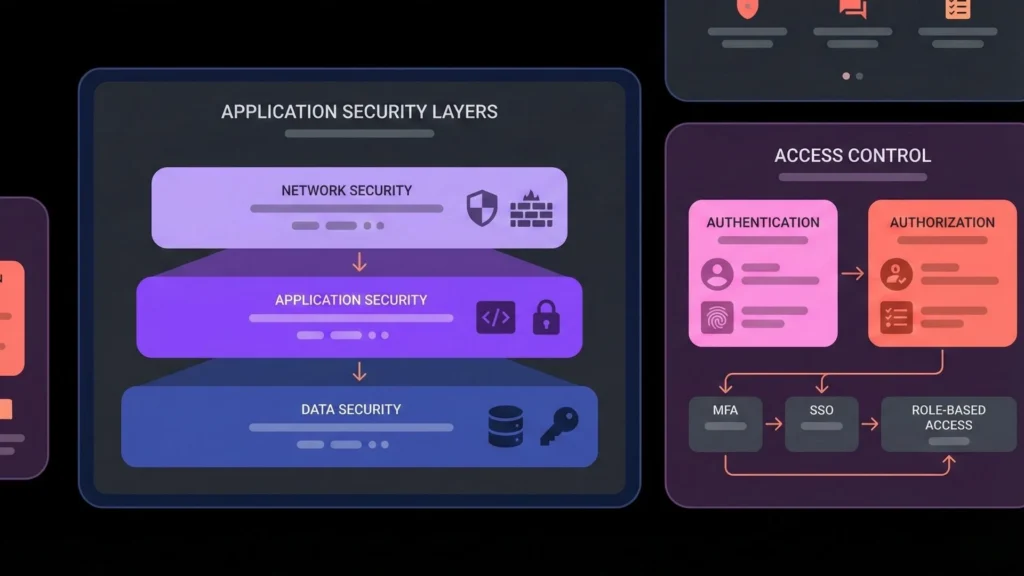 Application security layers and access control overview