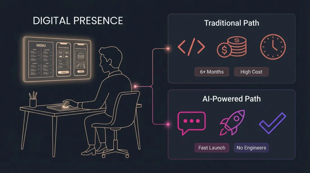 Comparison of traditional vs AI paths