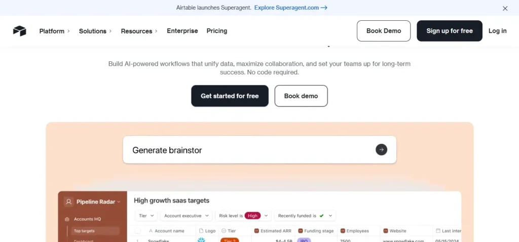 it's screenshot taken from official site of airtable