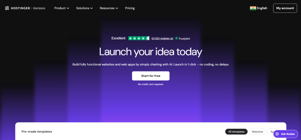 offical site from hostinger 