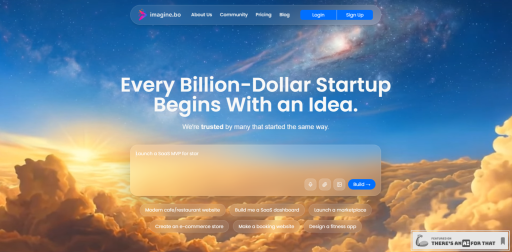 Website promoting startup ideas and services