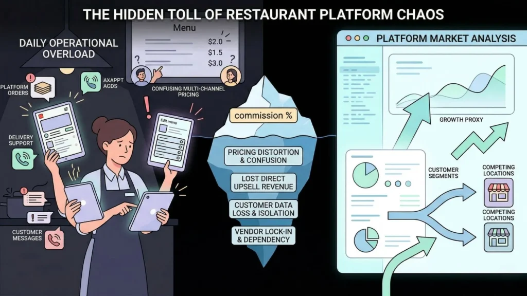 detailing hidden costs and operational chaos of third party restaurant