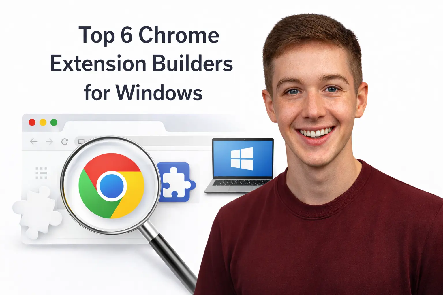 Man promoting Chrome extension builders for Windows