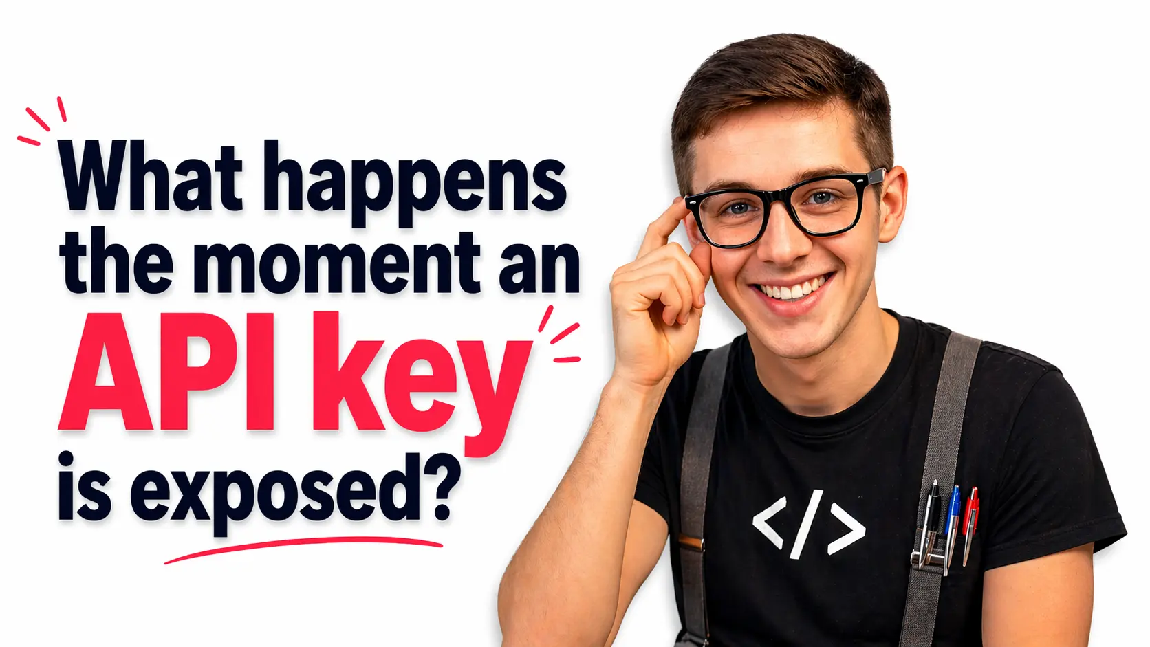 Person pondering API key exposure consequences