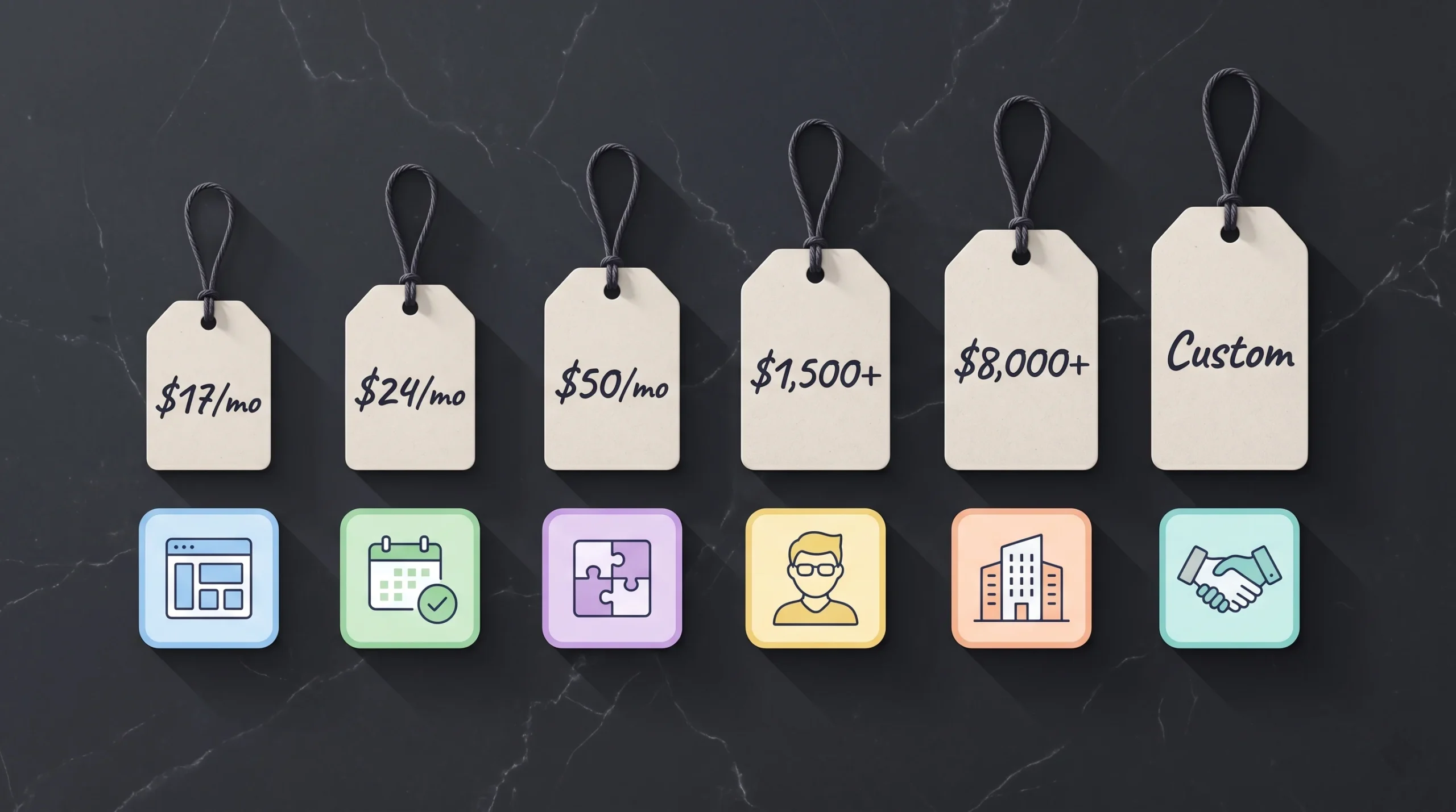 Hair stylist website cost comparison price tags from $17 per month to custom builds — how much does a hair salon website cost in 2026