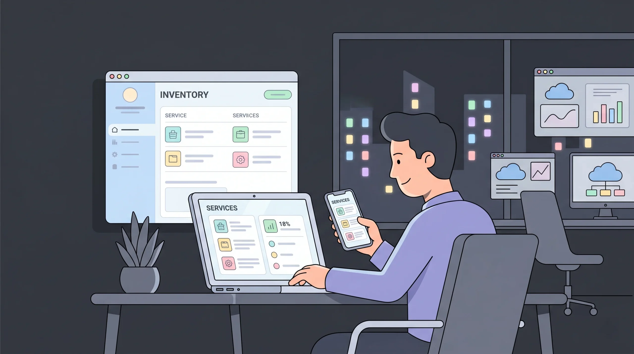 Founder launching a production-ready inventory and service management application.