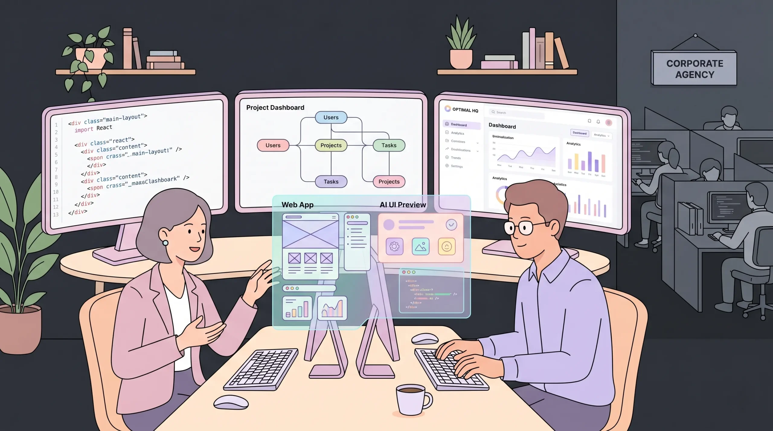 AI-powered boutique web development studio in 2026 with founders collaborating directly with developers on custom web apps